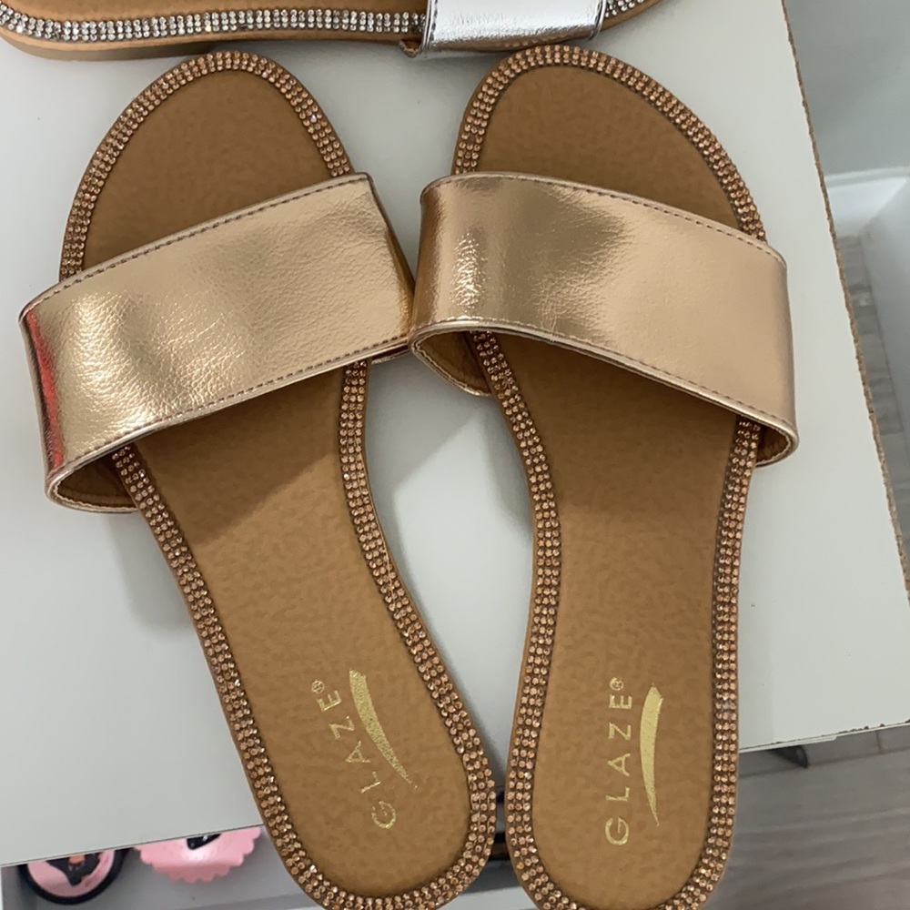 Crystal sandals from shop official bee-  one rose gold-